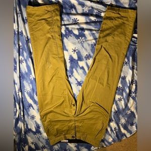 VOLCOM - BILLOW TWILL PANTS - DARK KHAKI - size 29 - comes with boomerang toy